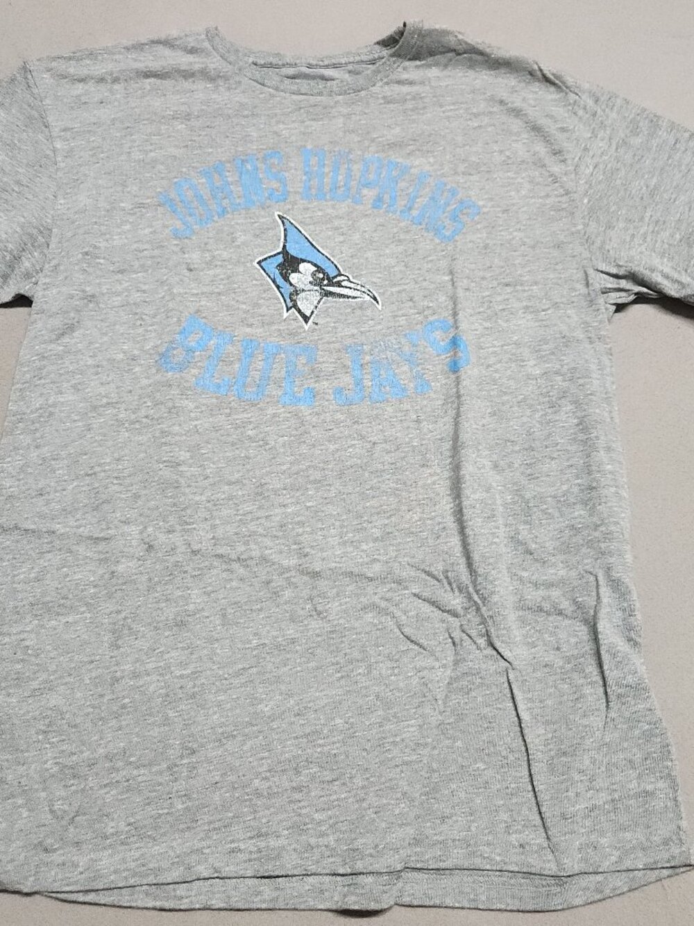 Adidas Johns Hopkins Blue Jays T Shirt Adult L 50% Polyester Cotton Rayon 134